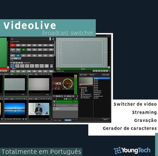 VIDEO LIVE - SWITCHER VIRTUAL PARA A PRODUÇÃO E STREAMING DE AÚDIO E VÍDEO