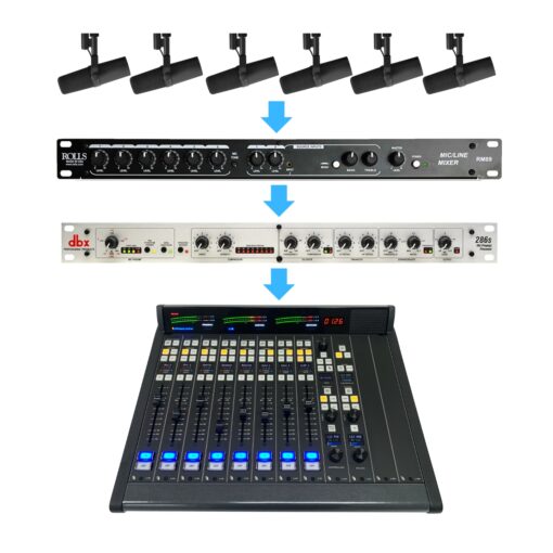 sistema de Áudio compacto para estúdios profissionais aml 8 azaleia